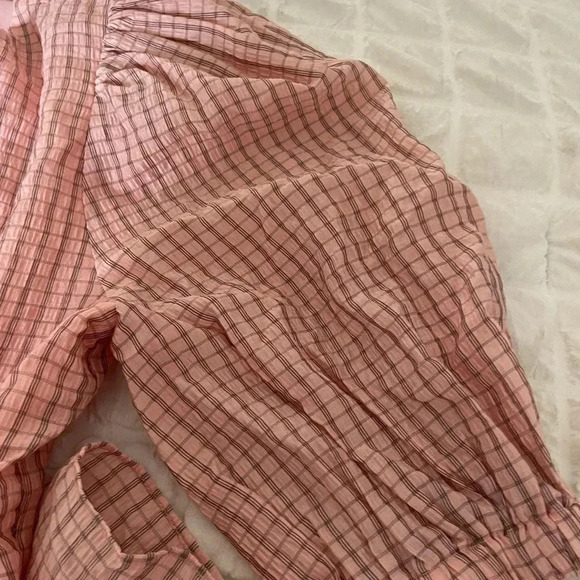 Zara pink gathered cinched waist maxi dress - Picture 10 of 16